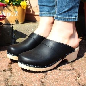 Lotta From Stockholm Black Classic Clogs Size 8.5